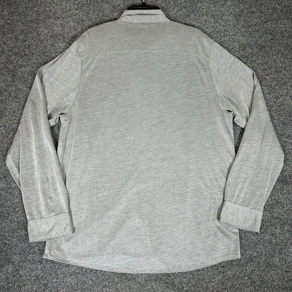 Travis Mathew Shirt Men 2XL Grey Golf Long Sleeve Solid Pocket Button Down Adult - Picture 6 of 8